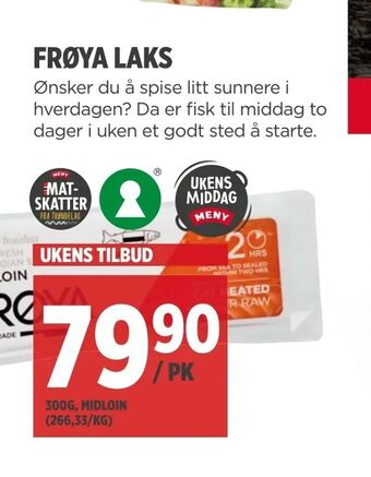 Meny Frøya laks tilbud
