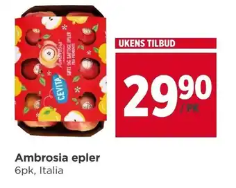 Meny Ambrosia epler tilbud