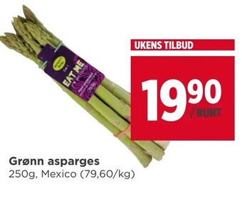 Meny Grønn asparges tilbud