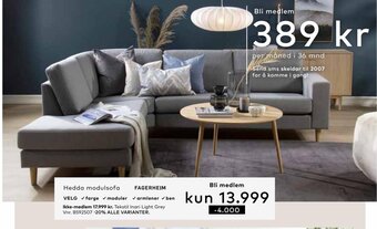 Skeidar Hedda Modulsofa tilbud