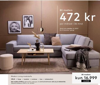 Skeidar Modern Living Modulsofa tilbud