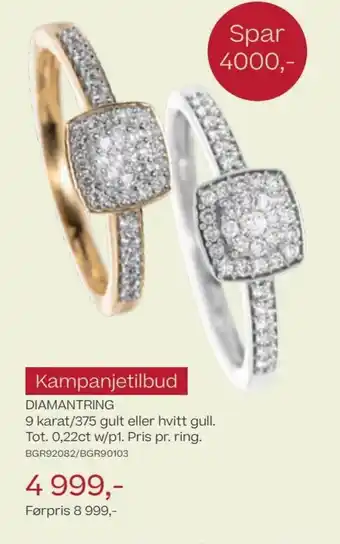 Bjørklund Kampanjettillbud Diamantring tilbud