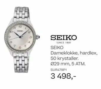 Bjørklund Seiko Dameklokke tilbud