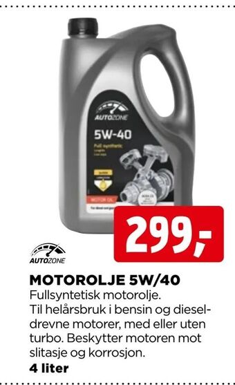 jem & fix Motorolje 5w/40 tilbud