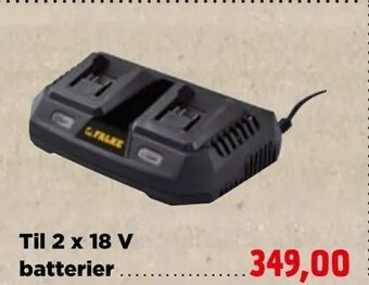 jem & fix Til 2 x 18 V batterier tilbud
