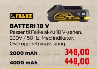 jem & fix Batteri 18 v tilbud