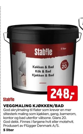 jem & fix Veggmaling kjøkken/bad tilbud