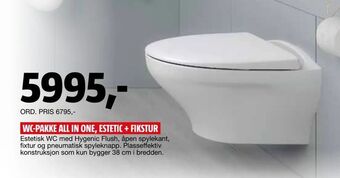 Bauhaus Wc-pakke all in one, estetic + fikstur tilbud