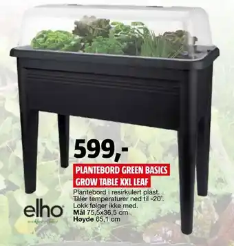 Bauhaus Plantebord green basics grow table xxl leaf tilbud