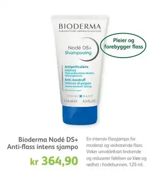 Vitusapotek Bioderma Nodé DS+ Anti-flass intens sjampo tilbud