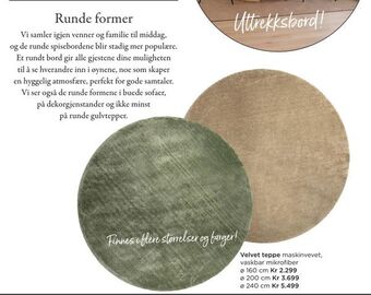 Møbelringen Velvet teppe tilbud