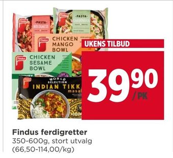 Meny Findus ferdigretter tilbud