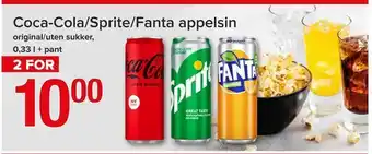 Spar Coca-Cola/Sprite/Fanta appelsin tilbud