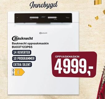 Skousen Bauknecht oppvaskmaskin BUO3T123P65 tilbud