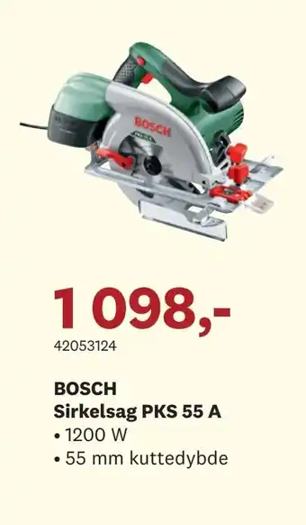 Bygger'n BOSCH Sirkelsag PKS 55 A tilbud