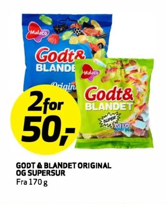 Bunnpris Godt & Blandet Original Og Supersur tilbud