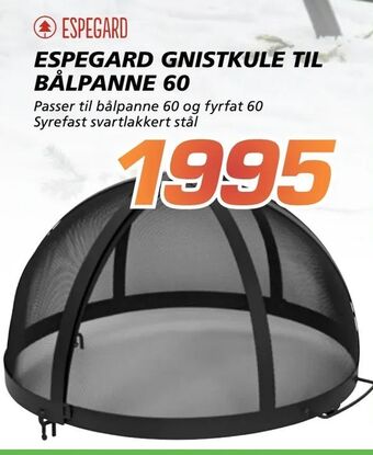 Coop Byggmix Espegard gnistkule til bålpanne 60 tilbud