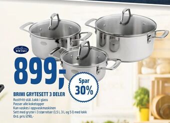 Coop Obs Brimi grytesett 3 deler tilbud