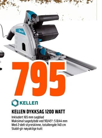 Obs Bygg Kellen dykksag 1200 watt tilbud