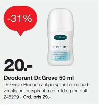 Staples Deodorant Dr.Greve 50 ml tilbud
