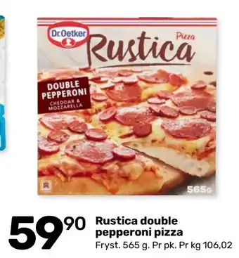 Coop Marked Rustica double pepperoni pizza tilbud