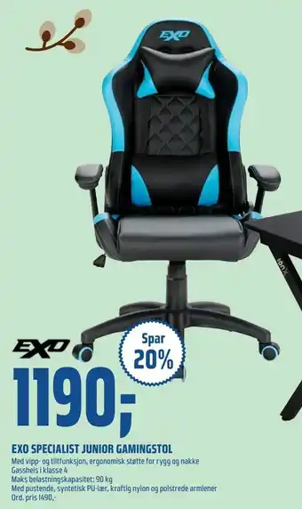 Coop Obs Exo specialist junior gamingstol tilbud