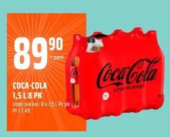 Coop Obs Coca-cola 1,5 l 8 pk tilbud