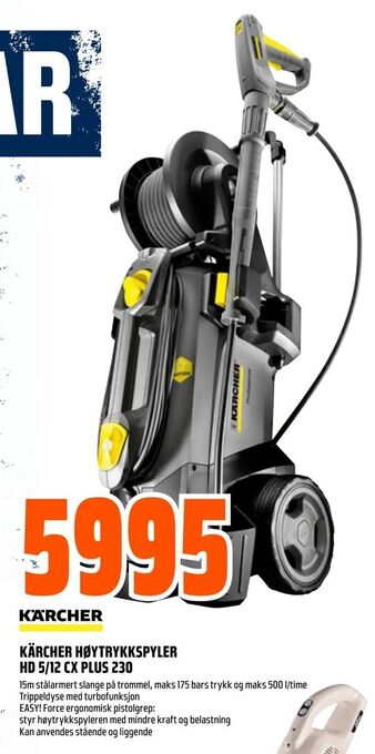 Obs Bygg Kärcher høytrykkspyler hd 5/12 cx plus 230 tilbud