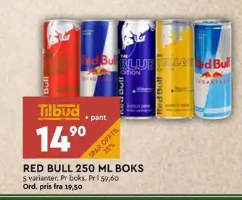 Coop Mega Red bull 250 ml boks tilbud