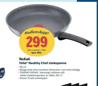 Coop Obs Tefal® Healthy Chef stekepanne tilbud