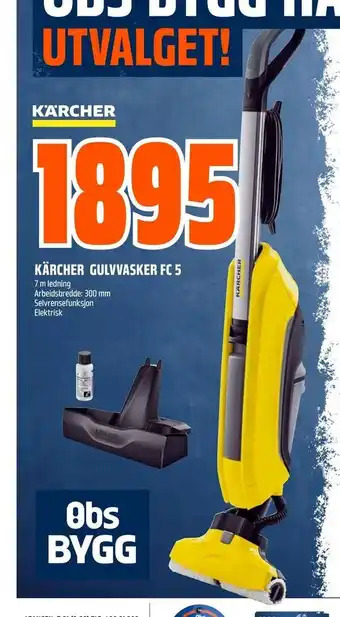 Obs Bygg Kärcher gulvvasker fc 5 tilbud