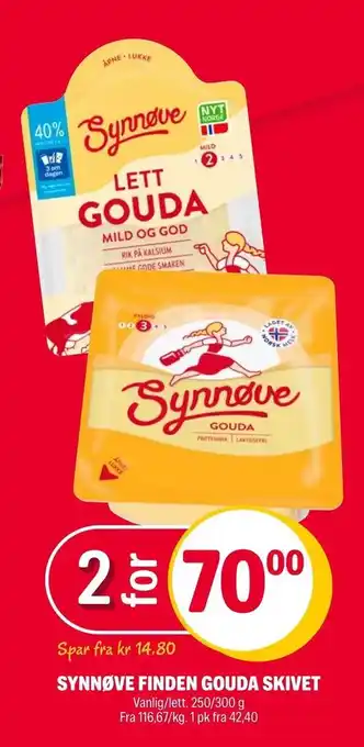 Coop Extra Synnøve finden gouda skivet tilbud