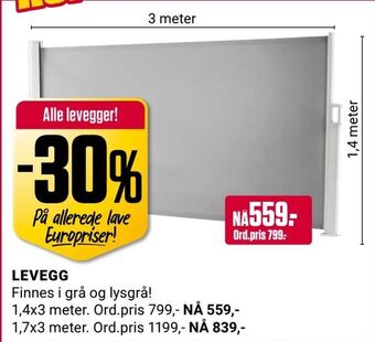 Europris Levegg tilbud