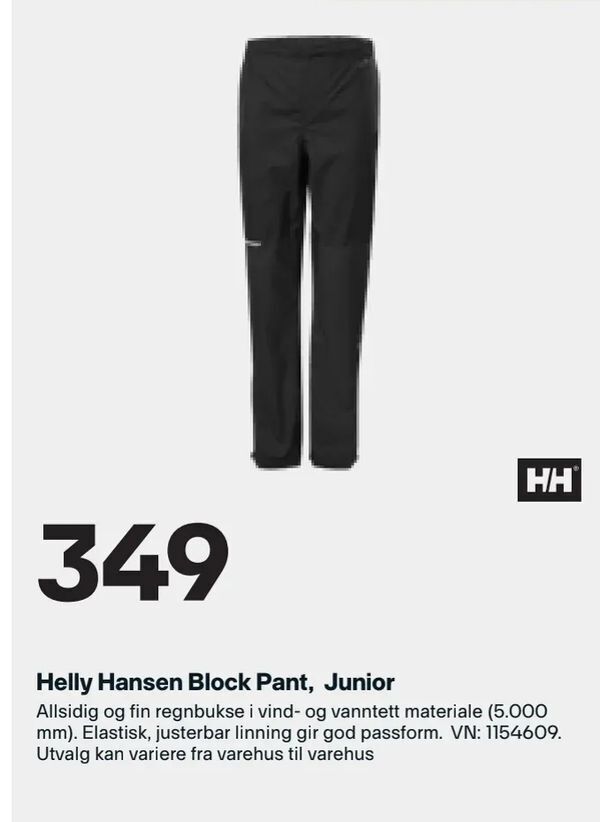 helly hansen block pant