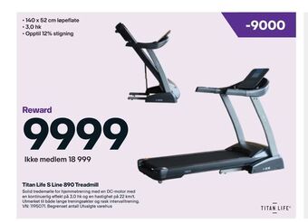 XXL Sport Titan Life S Line 890 Treadmill tilbud