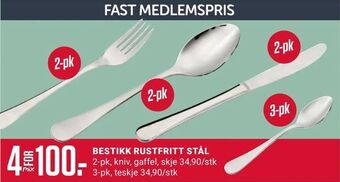 Europris Bestikk rustfritt stål tilbud