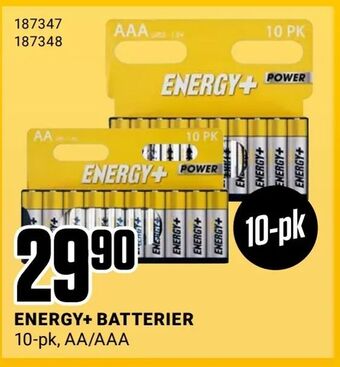 Europris Energy+ batterier tilbud