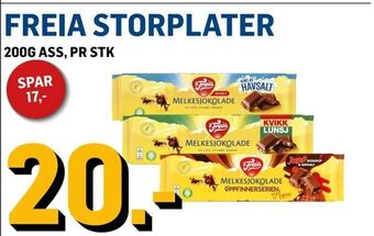 Price Lagerbutikk Freia storplater tilbud