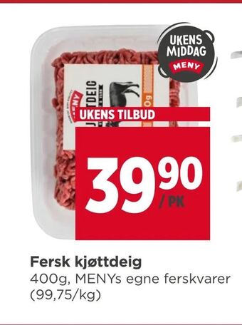 Meny Fersk kjøttdeig tilbud