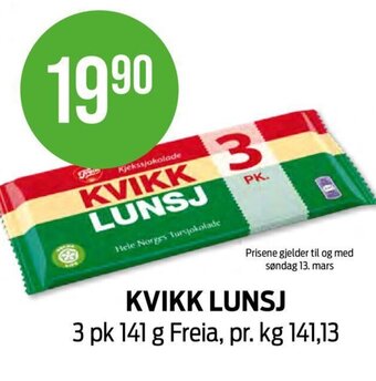 Kiwi Kvikk lunsj tilbud