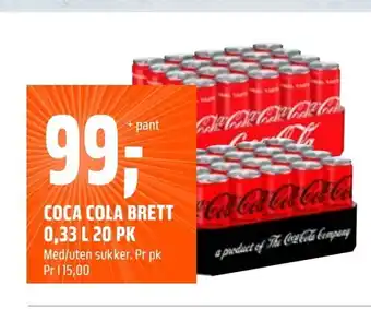 Coop Obs Coca cola brett 0,33 l 20 pk tilbud