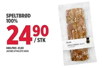 Jacobs Speltbrød 100%. tilbud