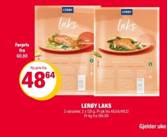 Coop Extra Lerøy laksefilet tilbud