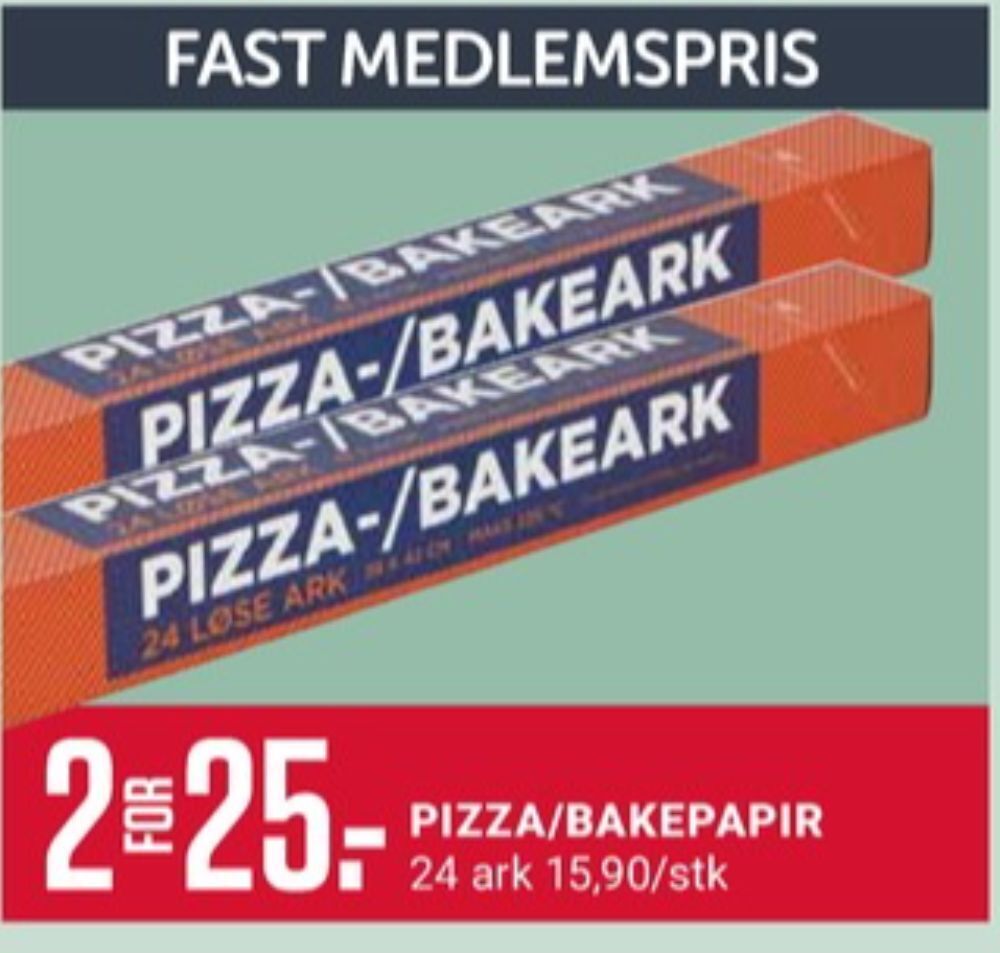 Europris Ukjent bakepapir tilbud