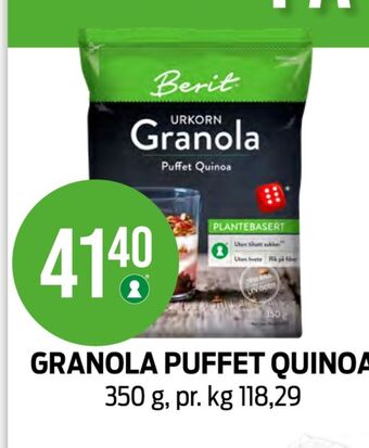 Kiwi Berit nordstrand granola tilbud