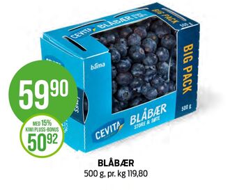 Kiwi Cevita blåbær tilbud