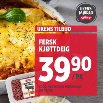 Meny Meny kjøttdeig tilbud