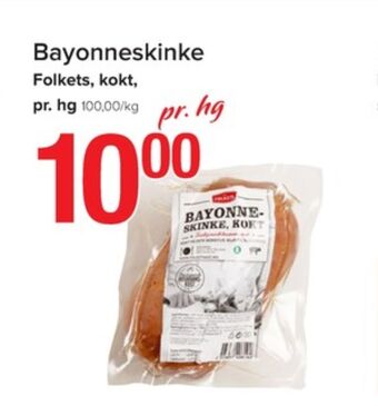 Spar Folkets skinke tilbud