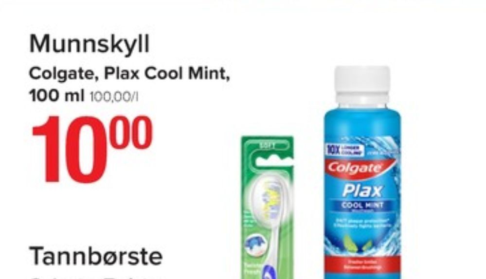 Spar Colgate munnskyll tilbud