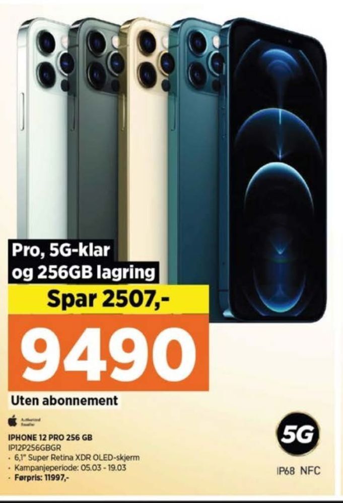 POWER Apple iphone 12 pro mobiltelefon tilbud